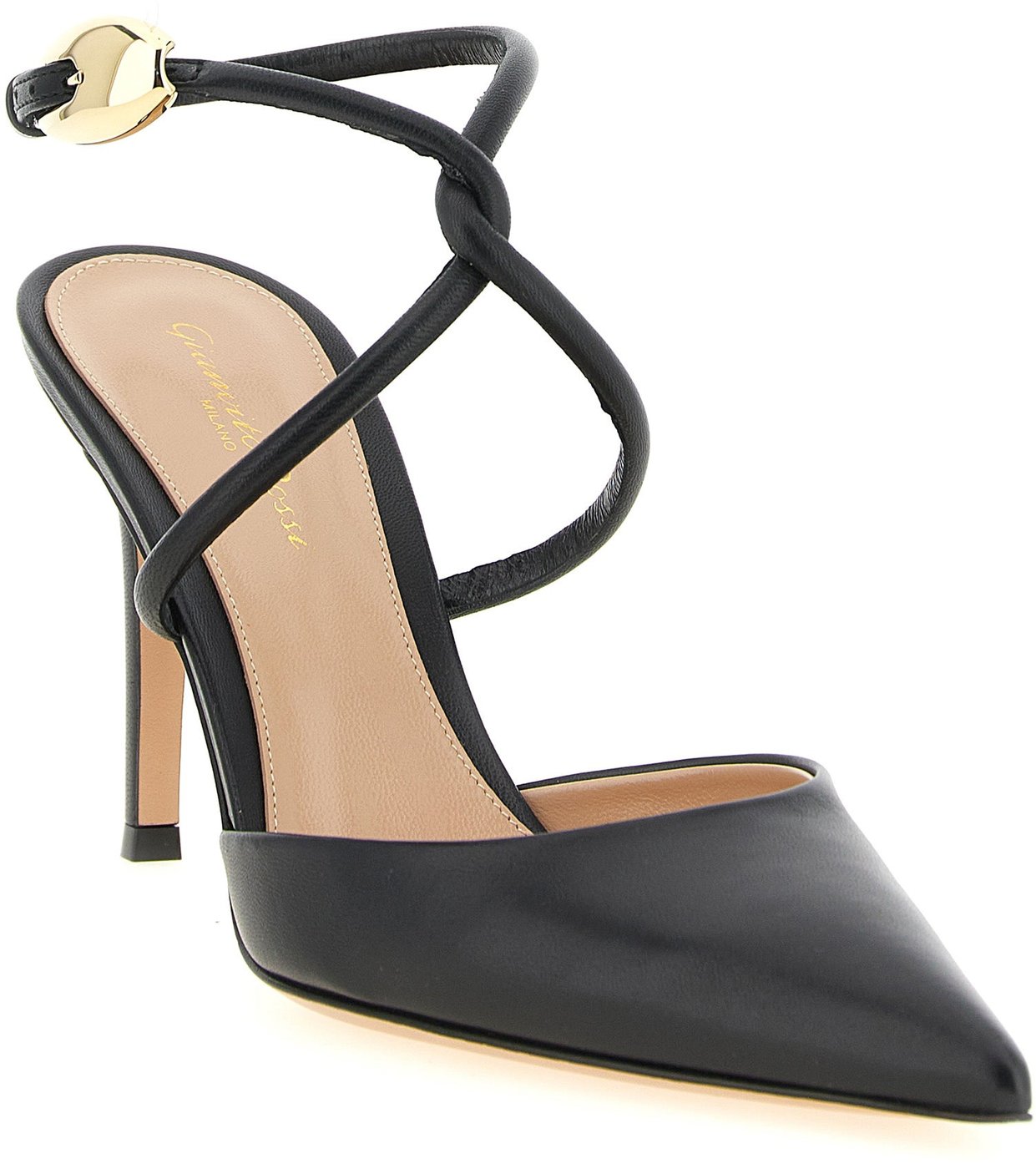 Gianvito Rossi Black Lamb Leather High Heel Pumps