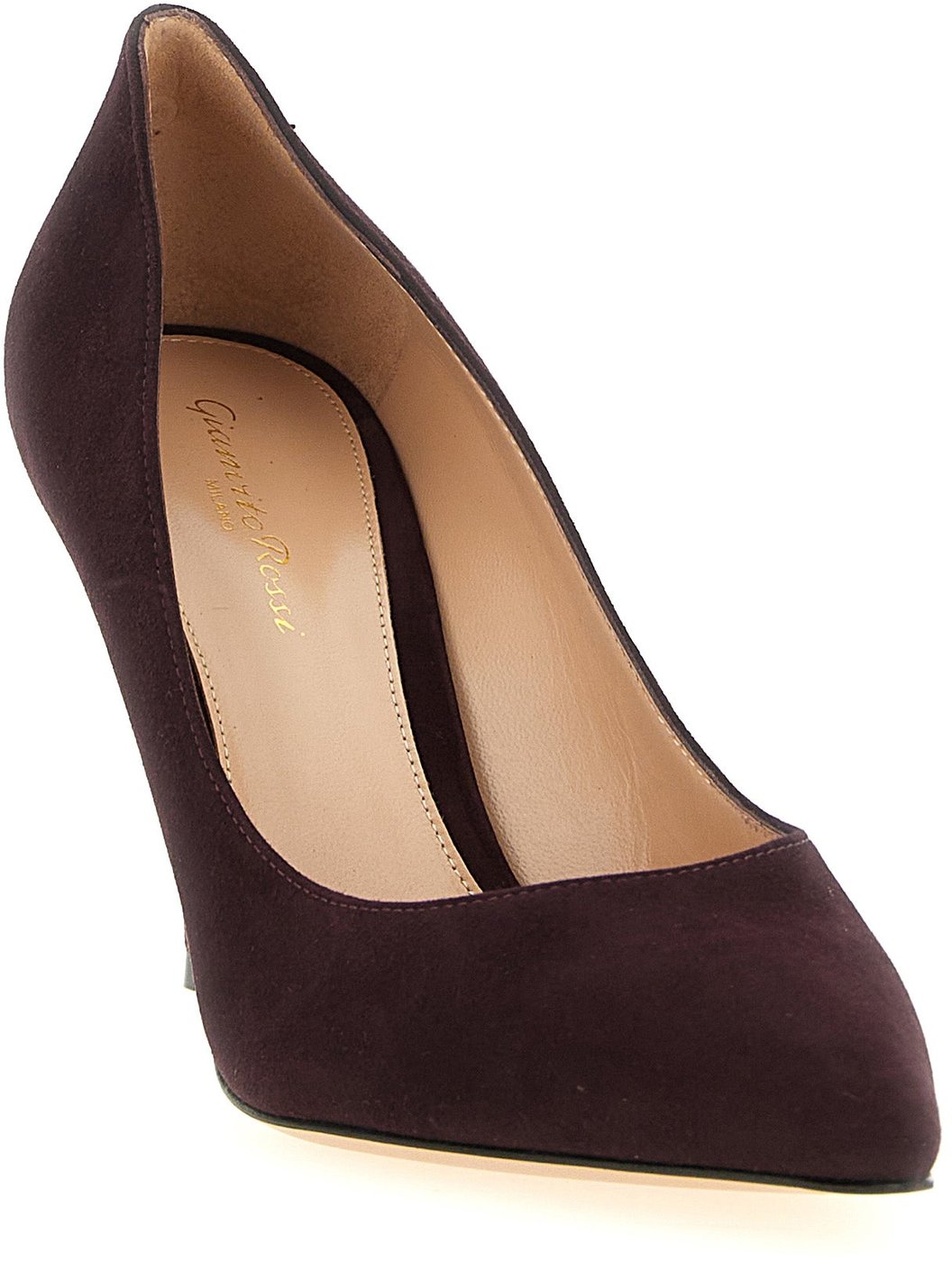 Gianvito Rossi Bordeaux Suede Leather High Heel Pumps