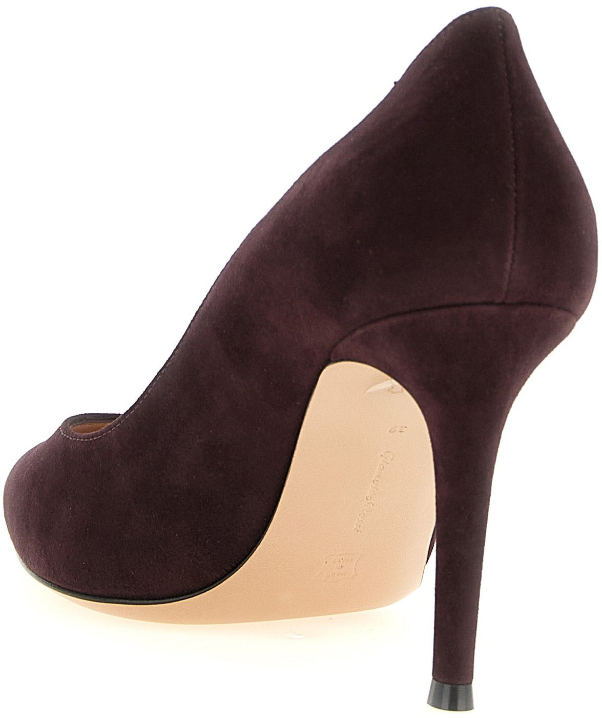 Gianvito Rossi Bordeaux Suede Leather High Heel Pumps