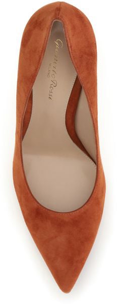 Gianvito Rossi Red Calf Leather Bos Taurus High Heel Pumps