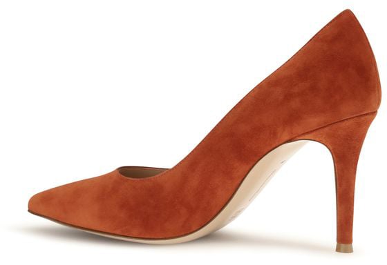 Gianvito Rossi Red Calf Leather Bos Taurus High Heel Pumps