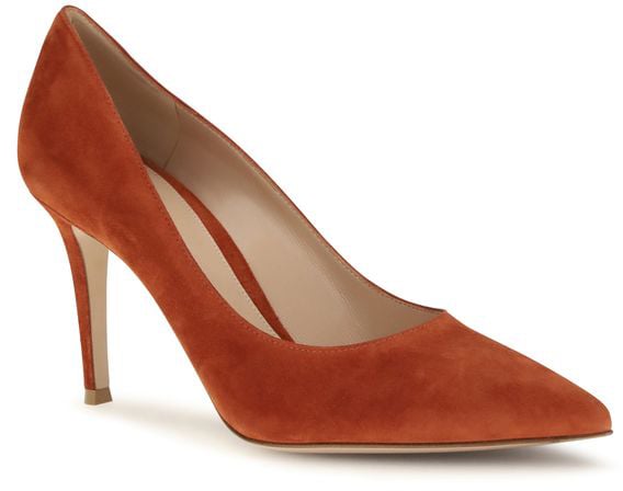 Gianvito Rossi Red Calf Leather Bos Taurus High Heel Pumps