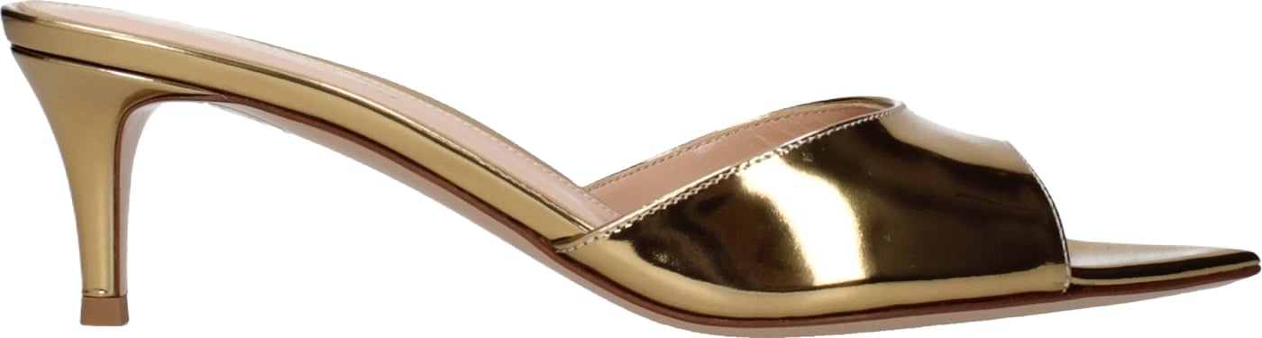 Gianvito Rossi Gold Leather Platform Sandals