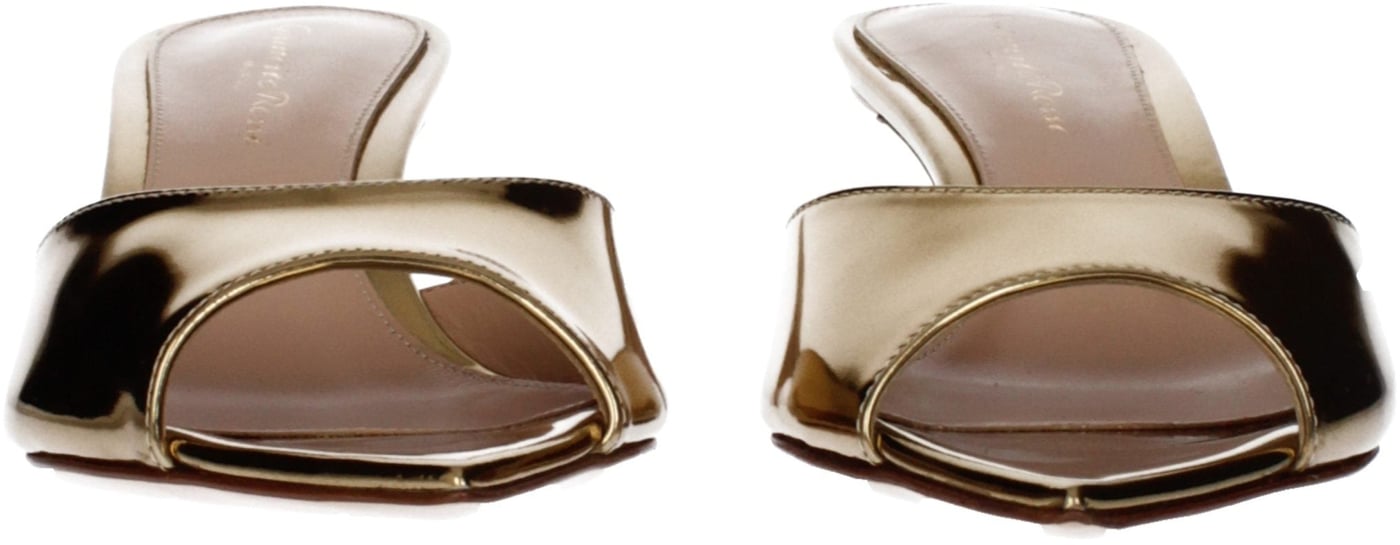 Gianvito Rossi Gold Leather Platform Sandals