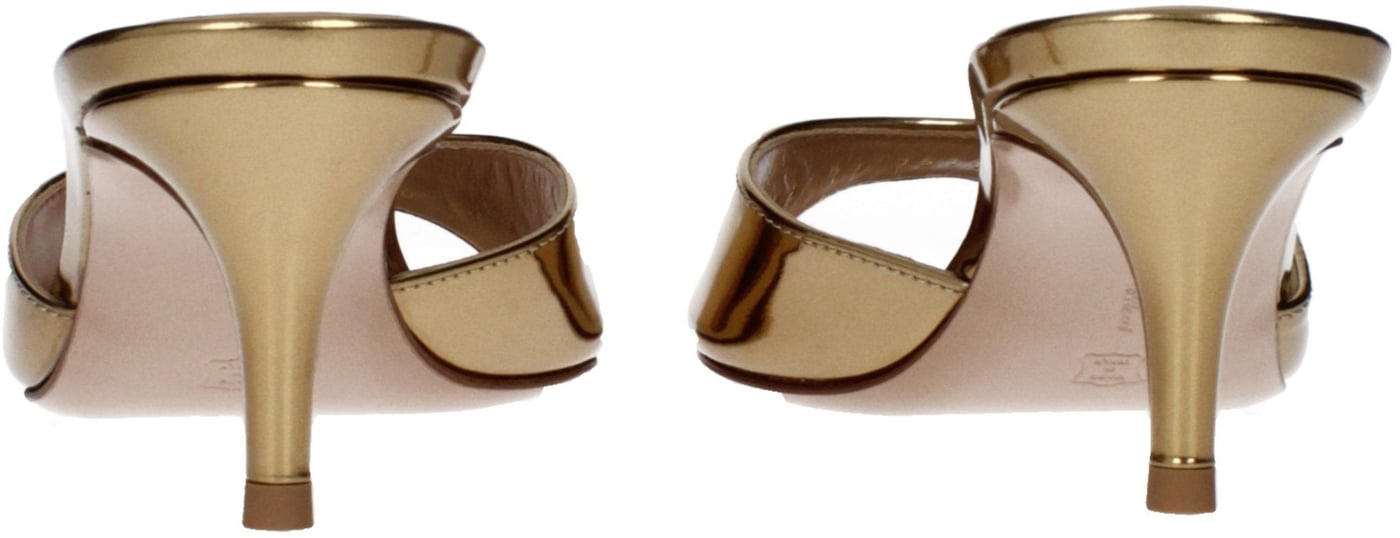 Gianvito Rossi Gold Leather Platform Sandals