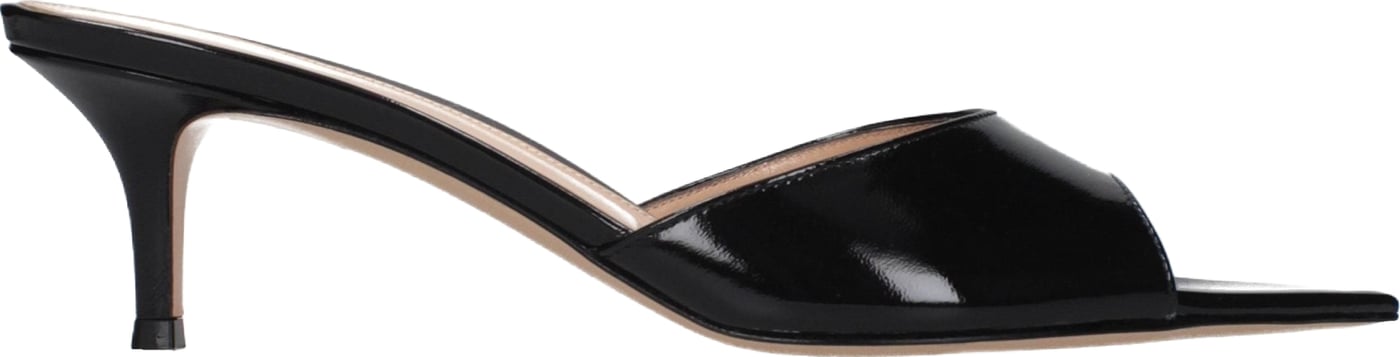 Gianvito Rossi Black Leather Platform Sandals