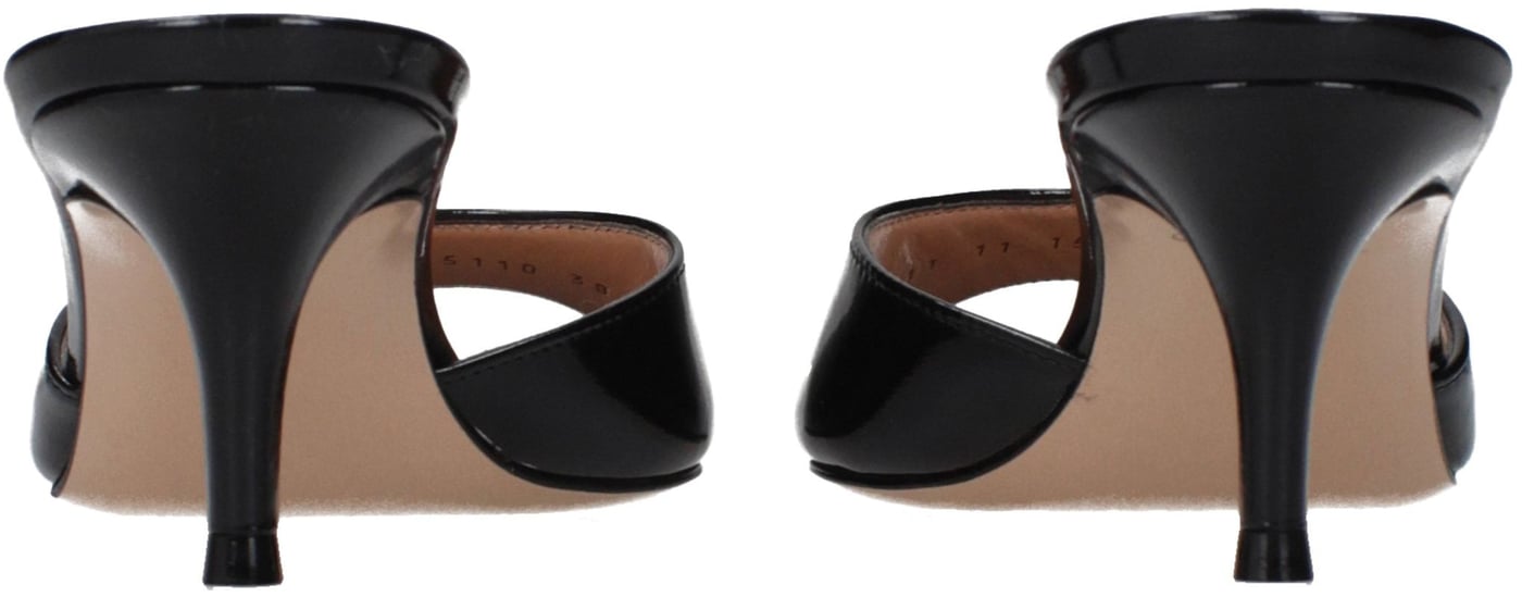 Gianvito Rossi Black Leather Platform Sandals