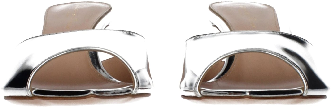 Gianvito Rossi Gray Leather Platform Sandals