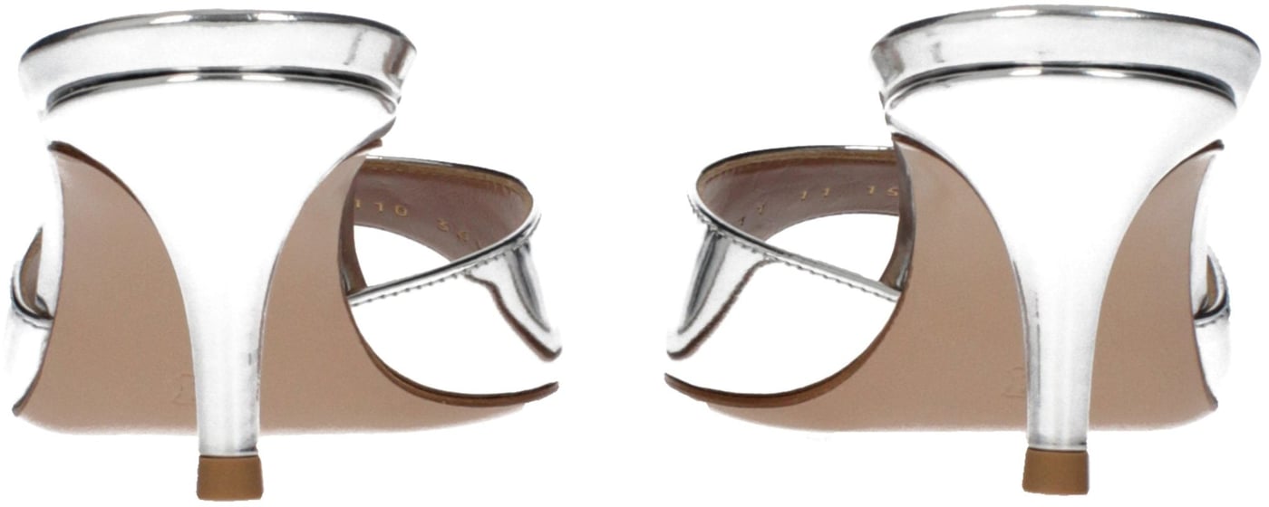 Gianvito Rossi Gray Leather Platform Sandals