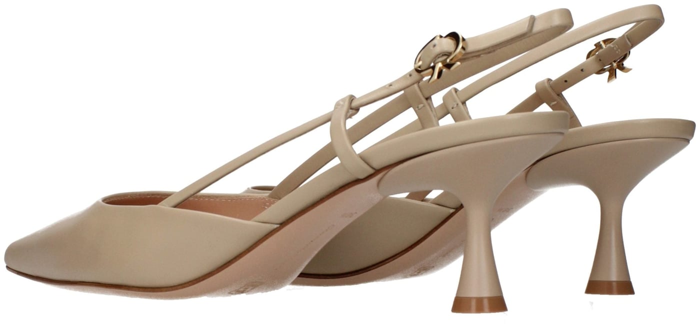 Gianvito Rossi Beige Leather High Heel Pumps