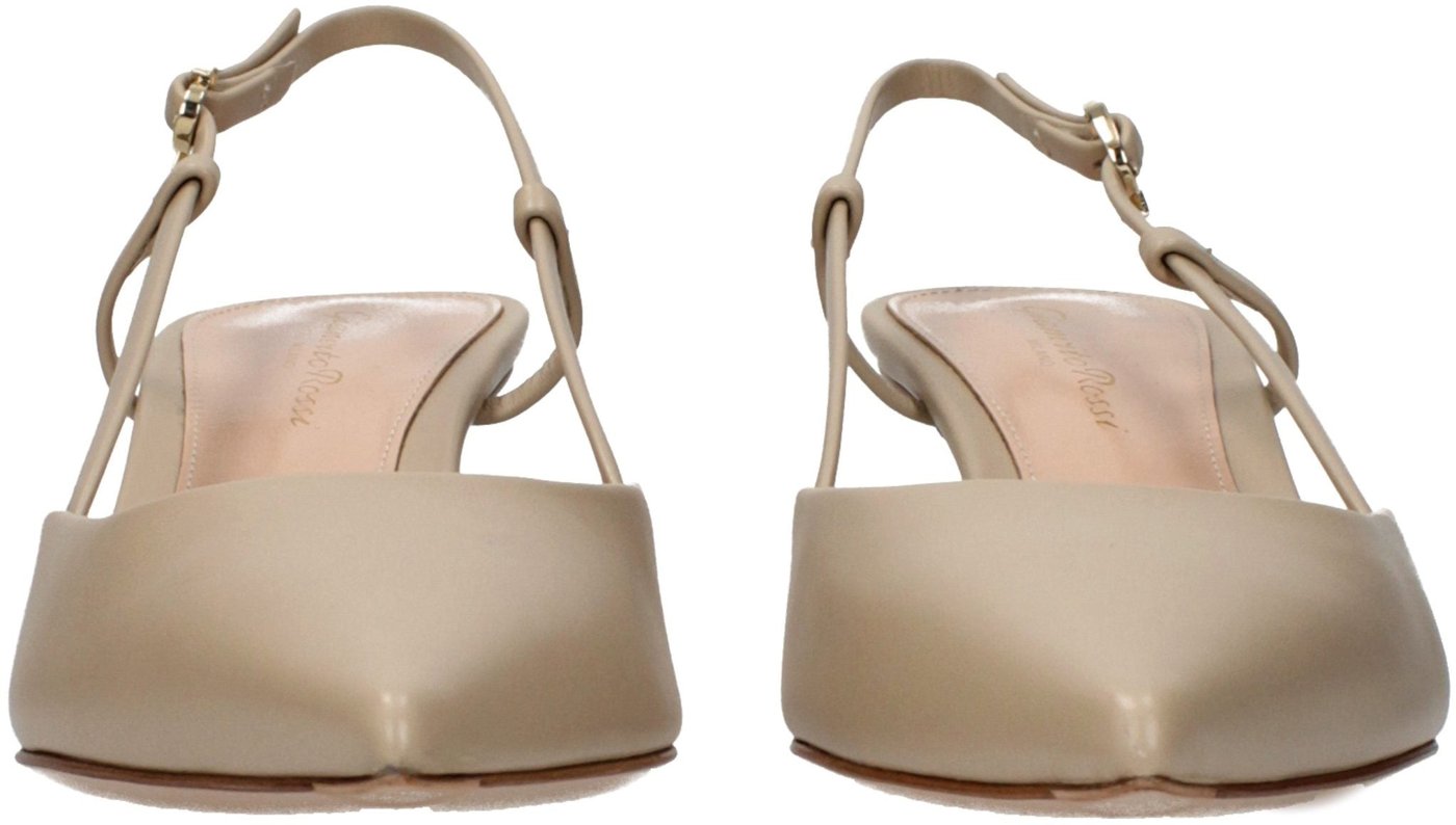 Gianvito Rossi Beige Leather High Heel Pumps