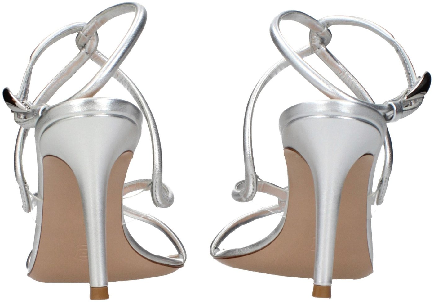 Gianvito Rossi Gray Leather Stiletto Heel Sandals