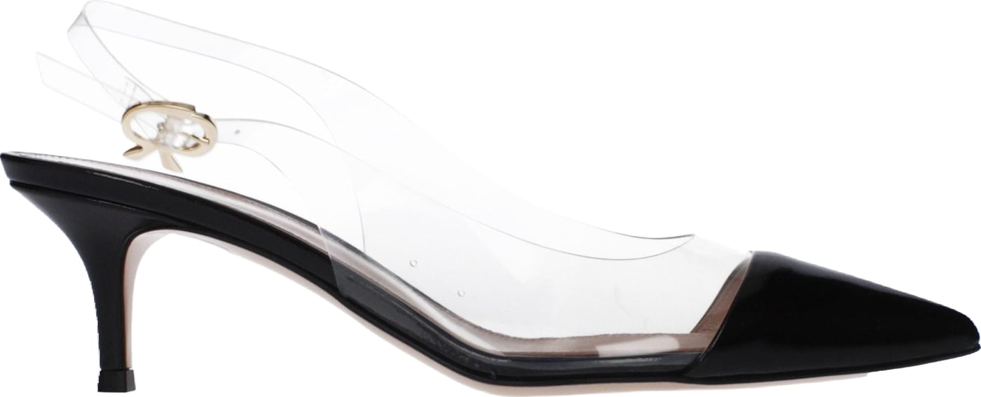 Gianvito Rossi Transparent Plexiglass Mid Heel Pumps