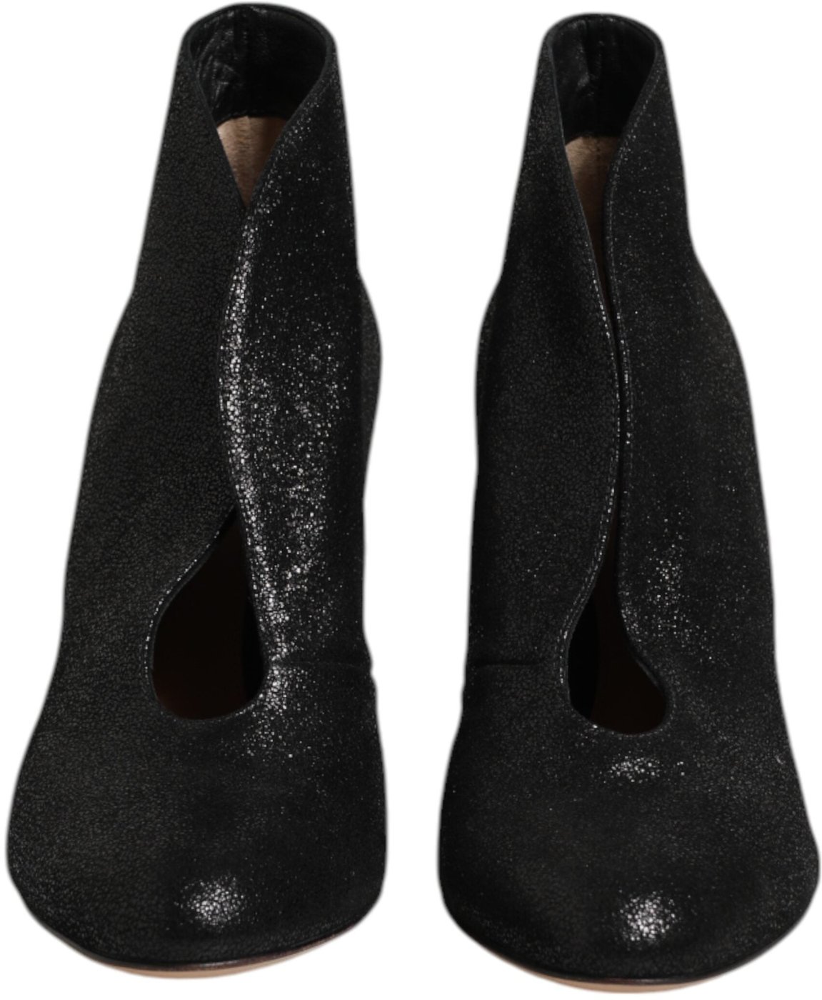 Gianvito Rossi Metallic Black Pump Stiletto Heels Shoes