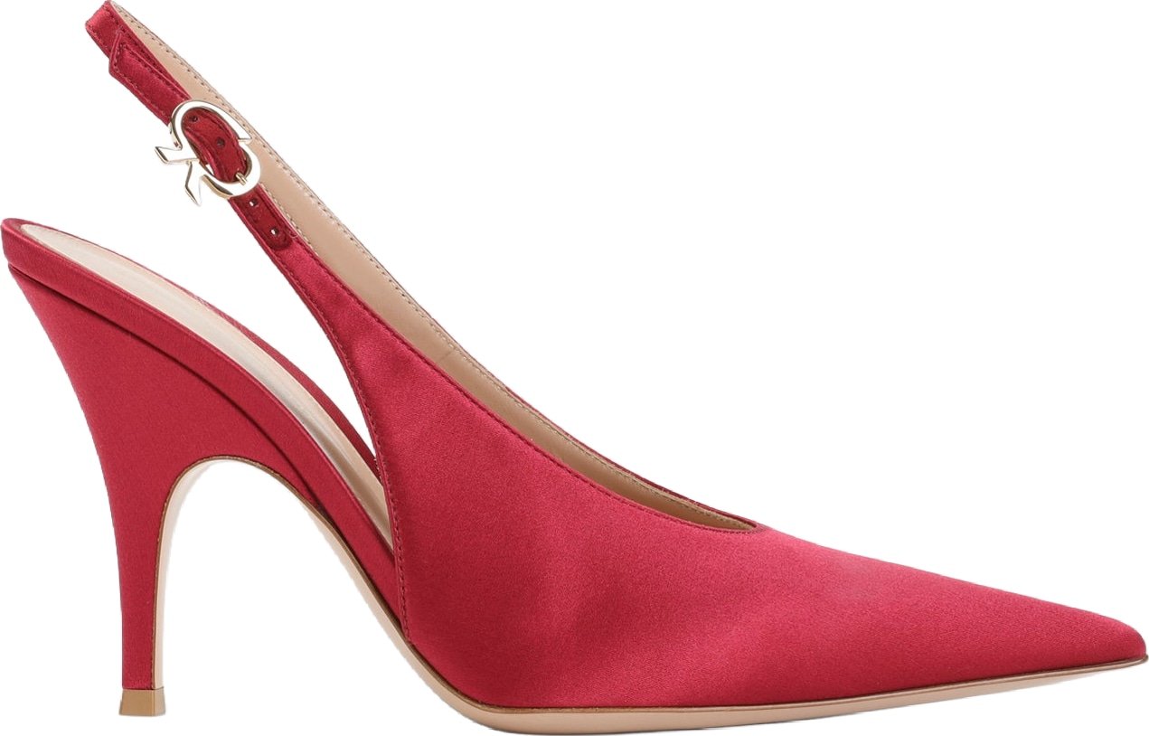 Gianvito Rossi Sofia Sling Crepe Satin Pumps