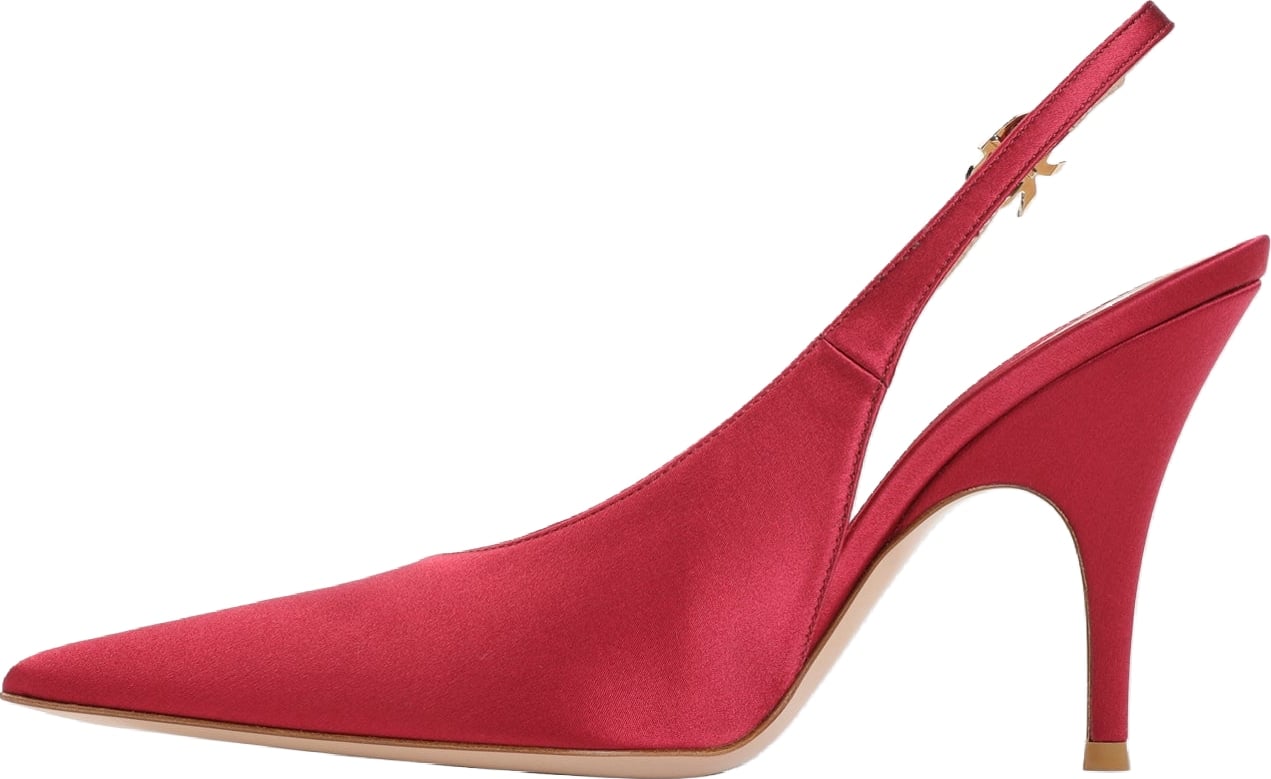Gianvito Rossi Sofia Sling Crepe Satin Pumps