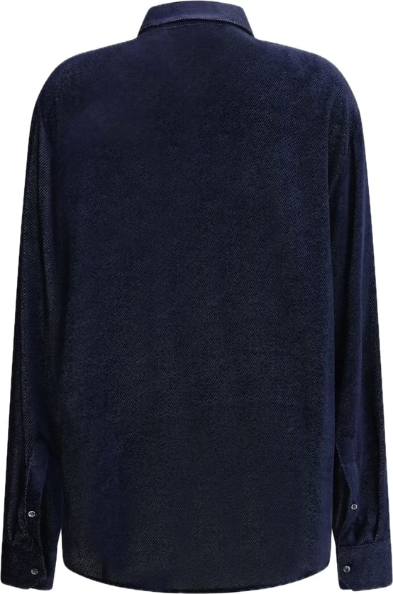 Giorgio Armani Blue Silk Dress Shirt