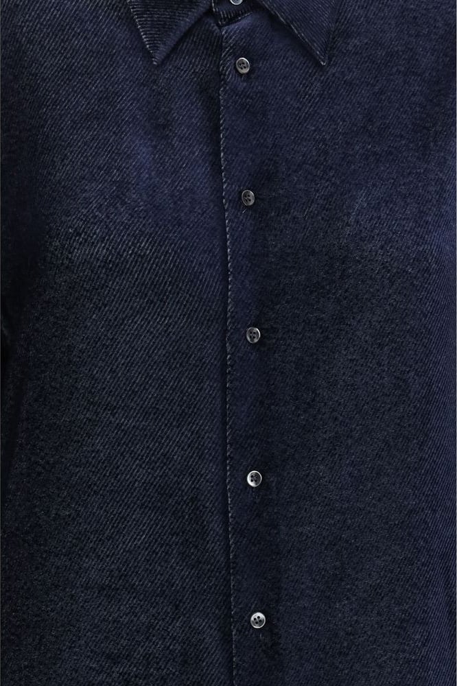 Giorgio Armani Blue Silk Dress Shirt