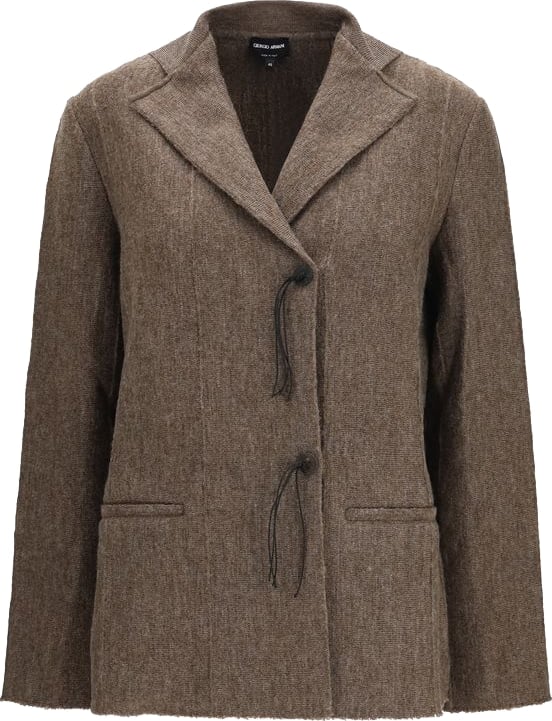 Giorgio Armani Brown Wool Oves Aries Full-Length Jacket