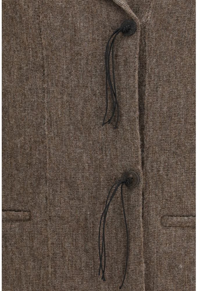 Giorgio Armani Brown Wool Oves Aries Full-Length Jacket
