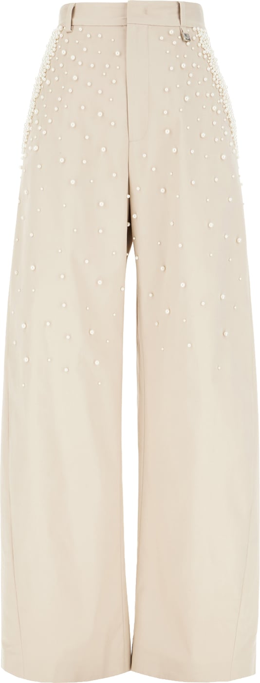 Giuseppe Di Morabito Cappuccino stretch cotton pants