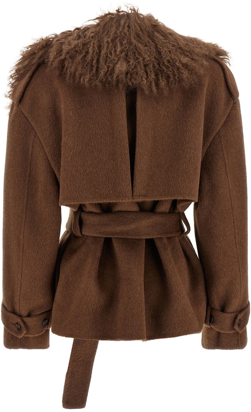 Giuseppe Di Morabito Brown Wool Coat