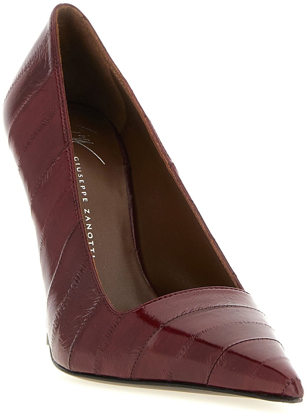 Giuseppe Zanotti Bordeaux Leather High Heel Pumps