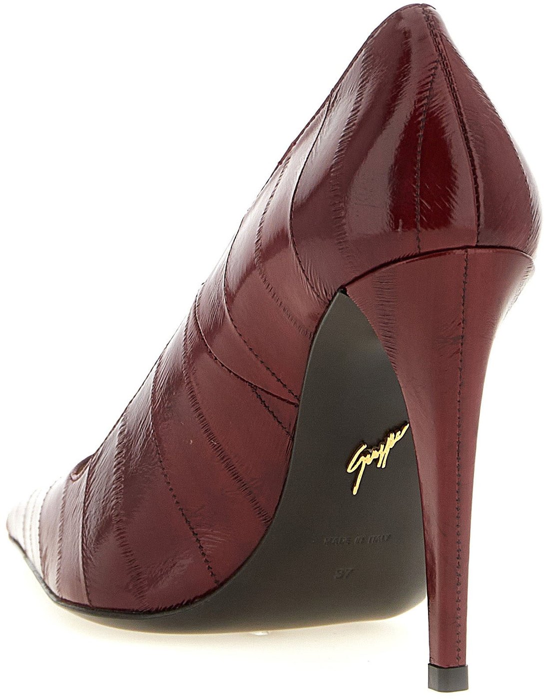 Giuseppe Zanotti Bordeaux Leather High Heel Pumps