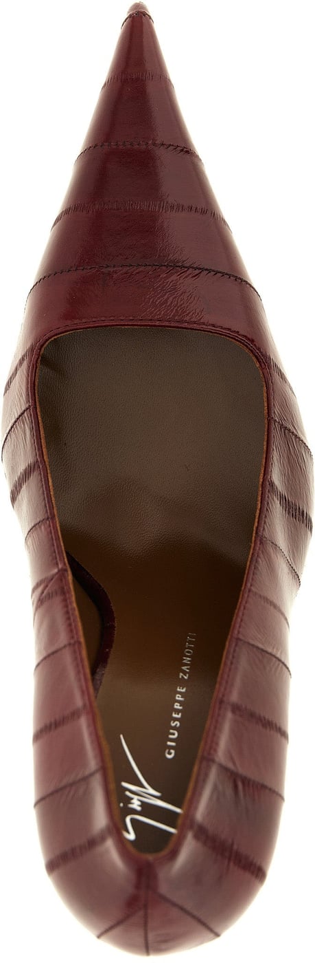 Giuseppe Zanotti Bordeaux Leather High Heel Pumps