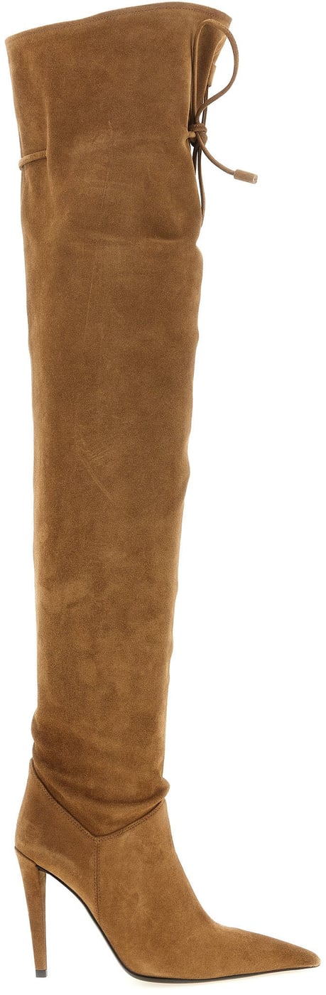 Giuseppe Zanotti Brown Calfskin Over The Knee
