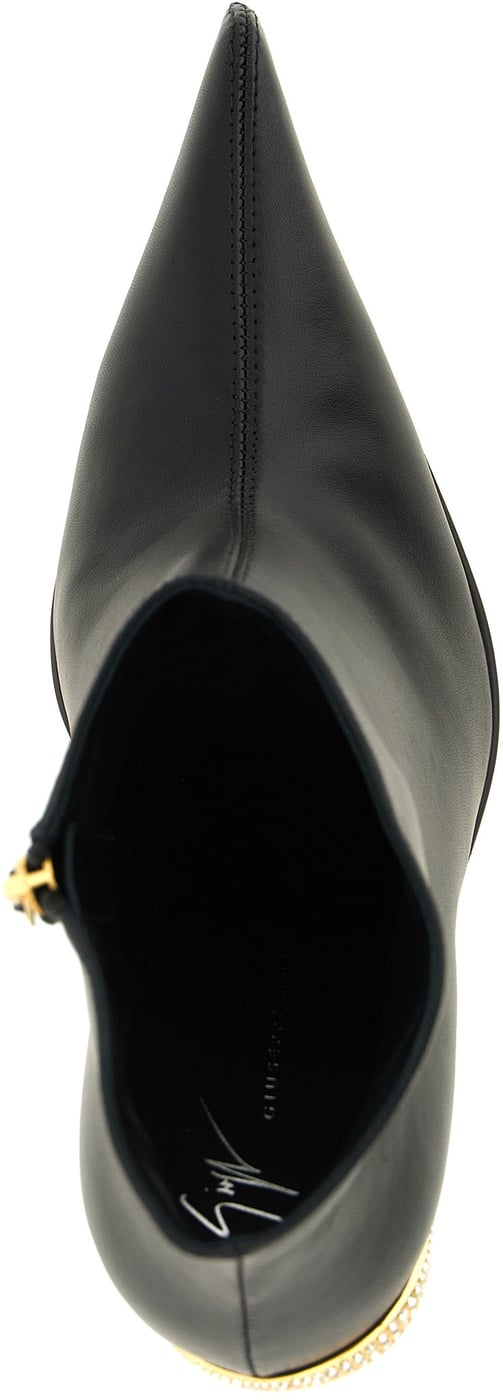 Giuseppe Zanotti Black Lamb Leather Ankle Boots