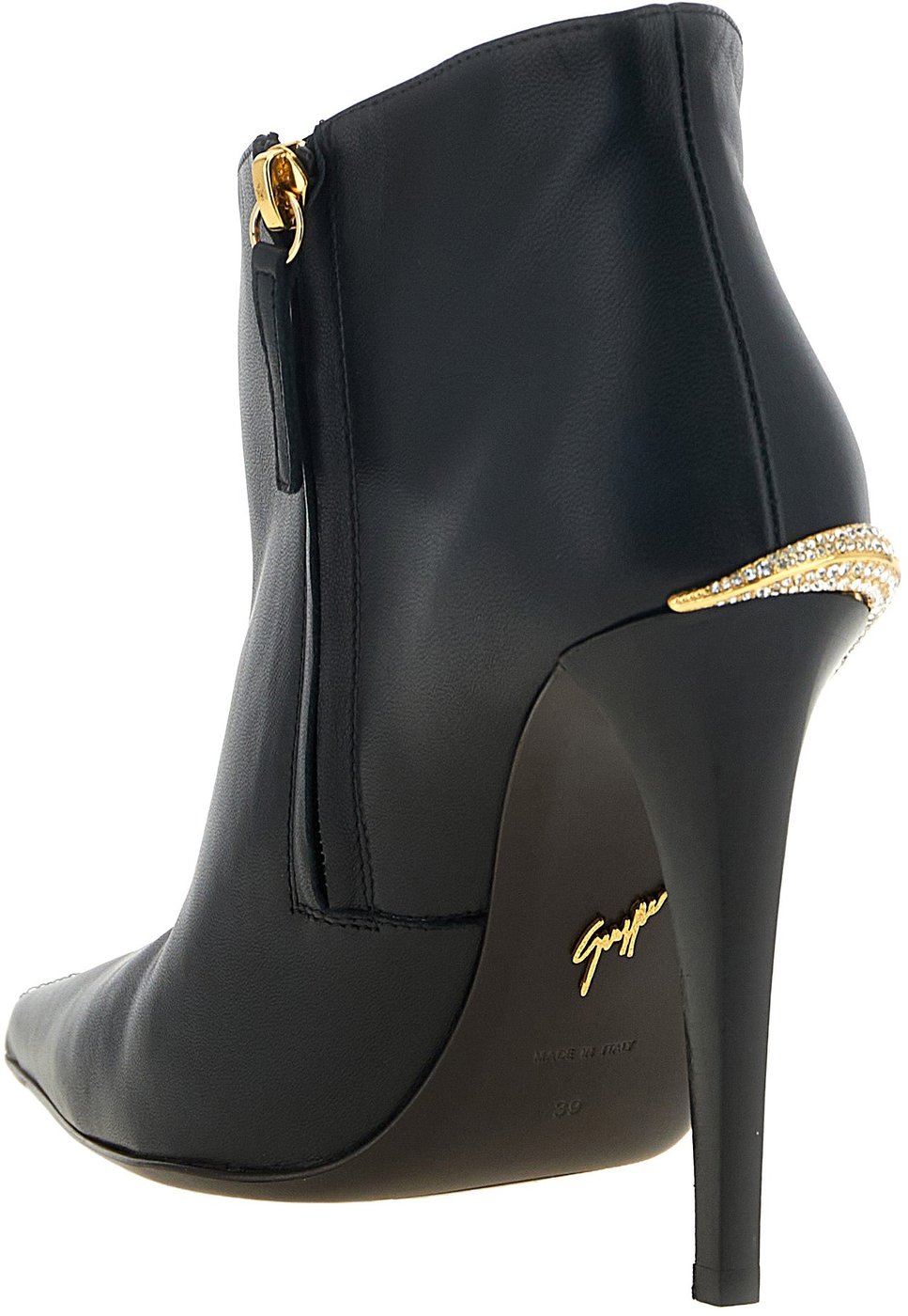 Giuseppe Zanotti Black Lamb Leather Ankle Boots