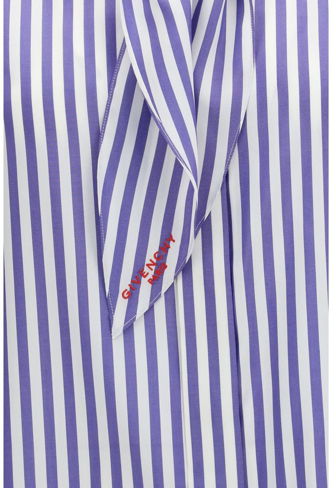 Givenchy Blue Silk Pattern Shirt