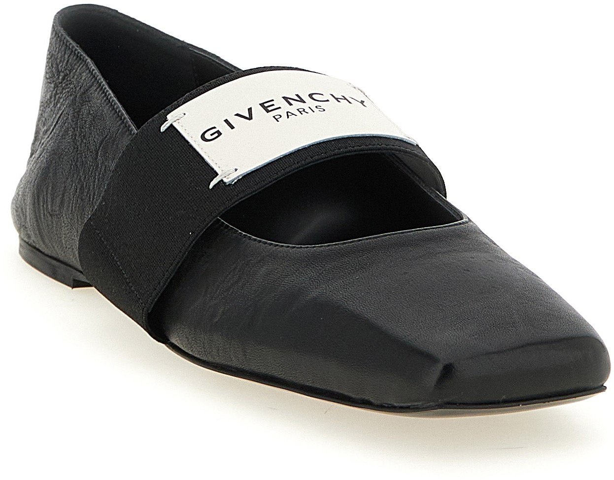 Givenchy Black Lamb Leather Ballet Flats