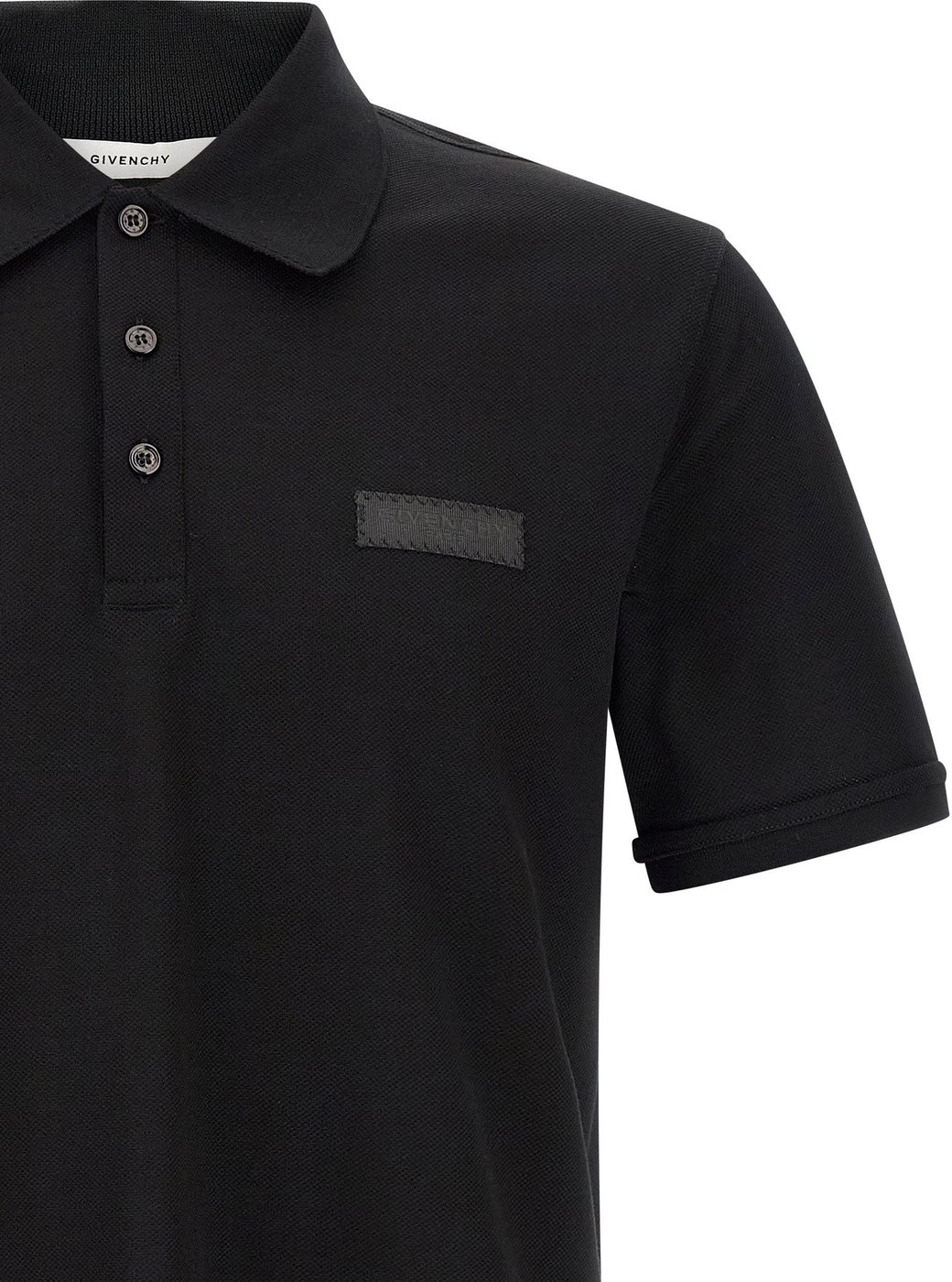Givenchy Black Cotton Polo Shirt