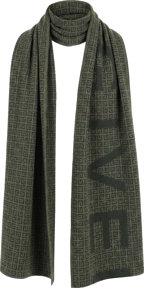 Givenchy Green Wool Scarf