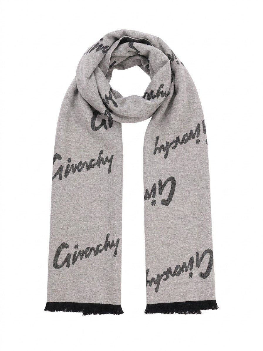 Givenchy Gray Wool Scarf