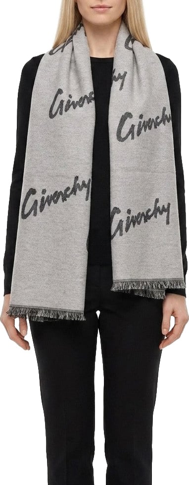 Givenchy Gray Wool Scarf