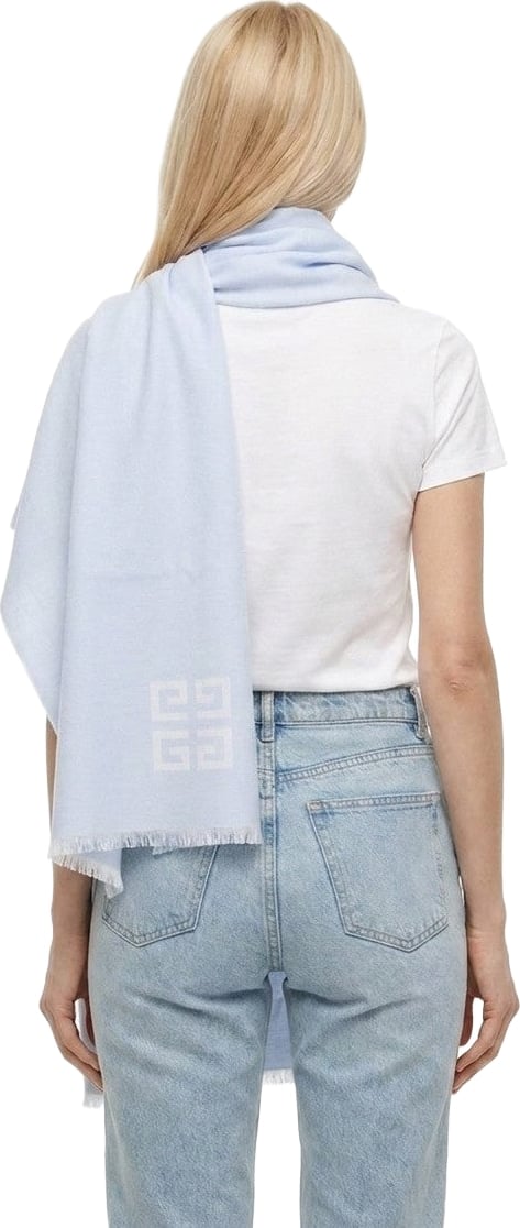 Givenchy Blue Wool Scarf