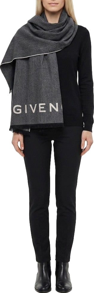 Givenchy Gray Wool Scarf