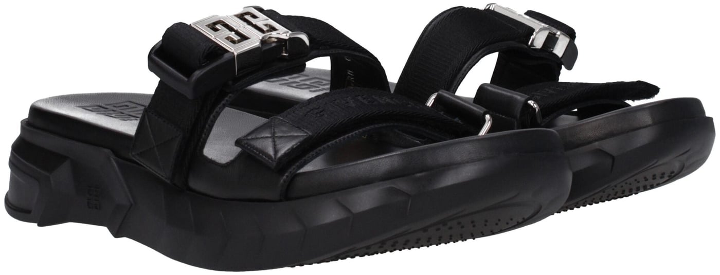 Givenchy Black Fabric Slippers