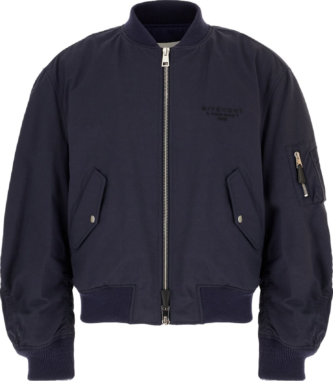 Givenchy Navy blue cotton blend bomber jacket