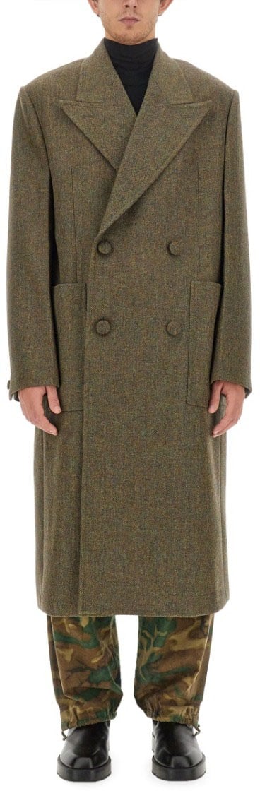 Double-Breasted Oversize Wool Coat
