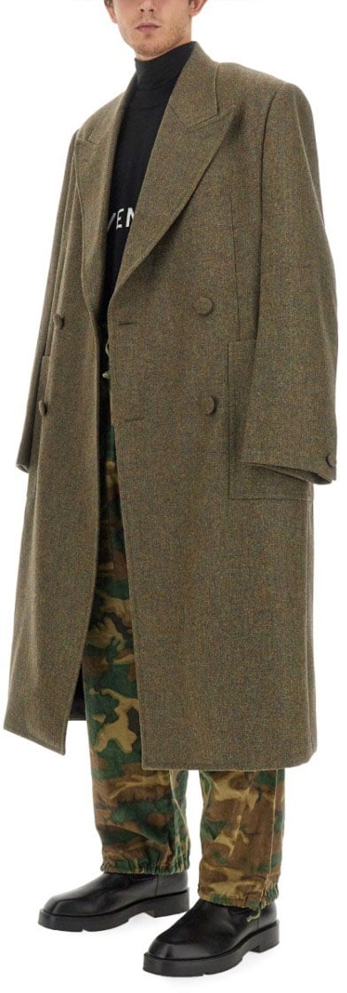 Double-Breasted Oversize Wool Coat