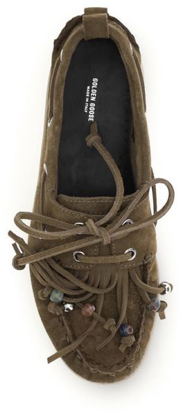 Golden Goose Bicolor Calf Leather Bos Taurus Slip-On Loafers