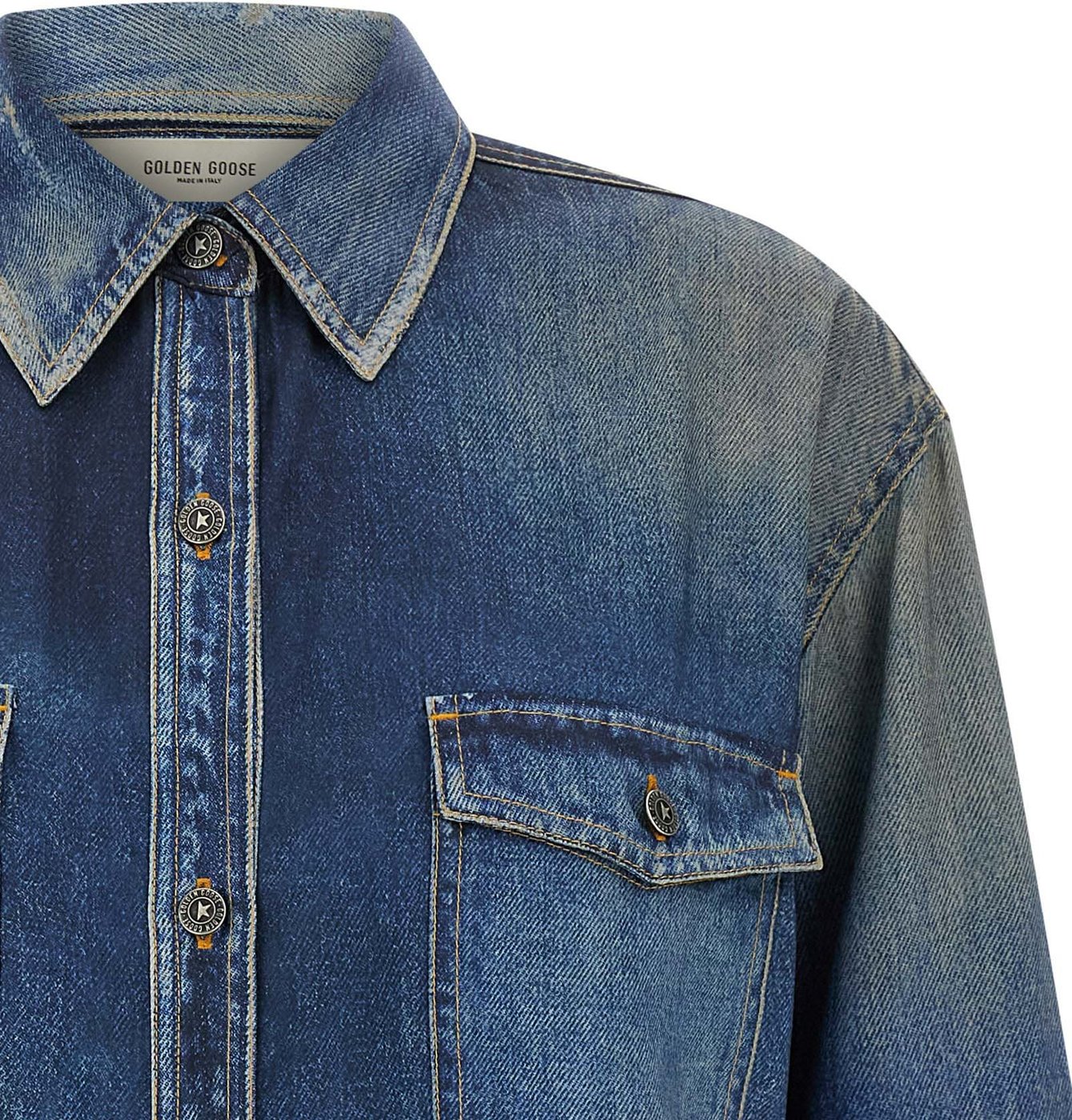 Golden Goose Blue Polyester Blouse