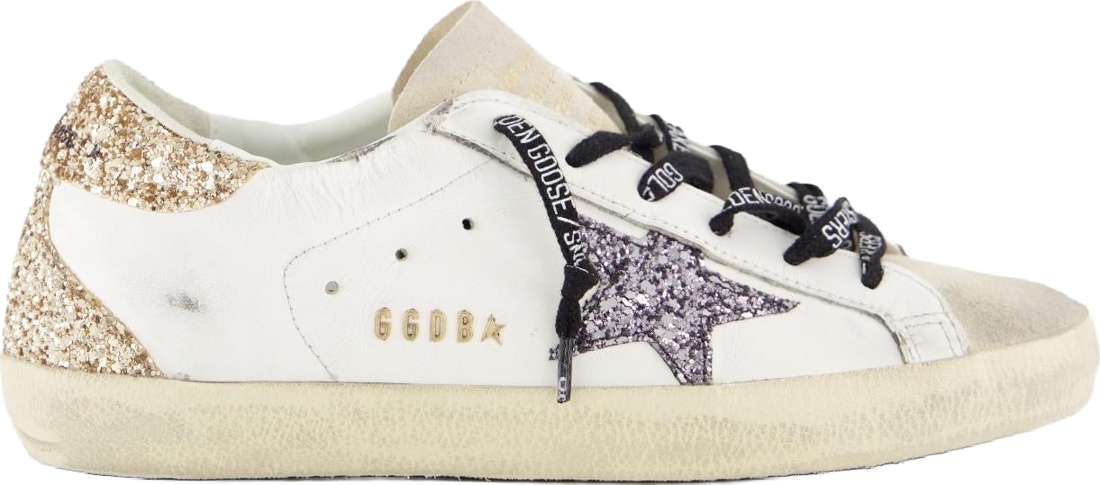Dames Super-Star Sneaker Wit/Glitter