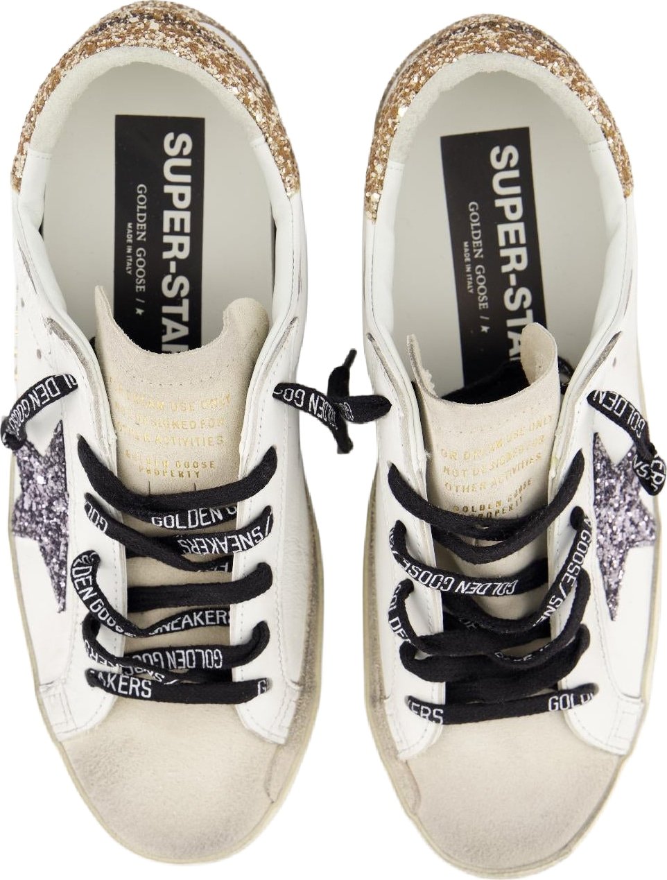 Dames Super-Star Sneaker Wit/Glitter