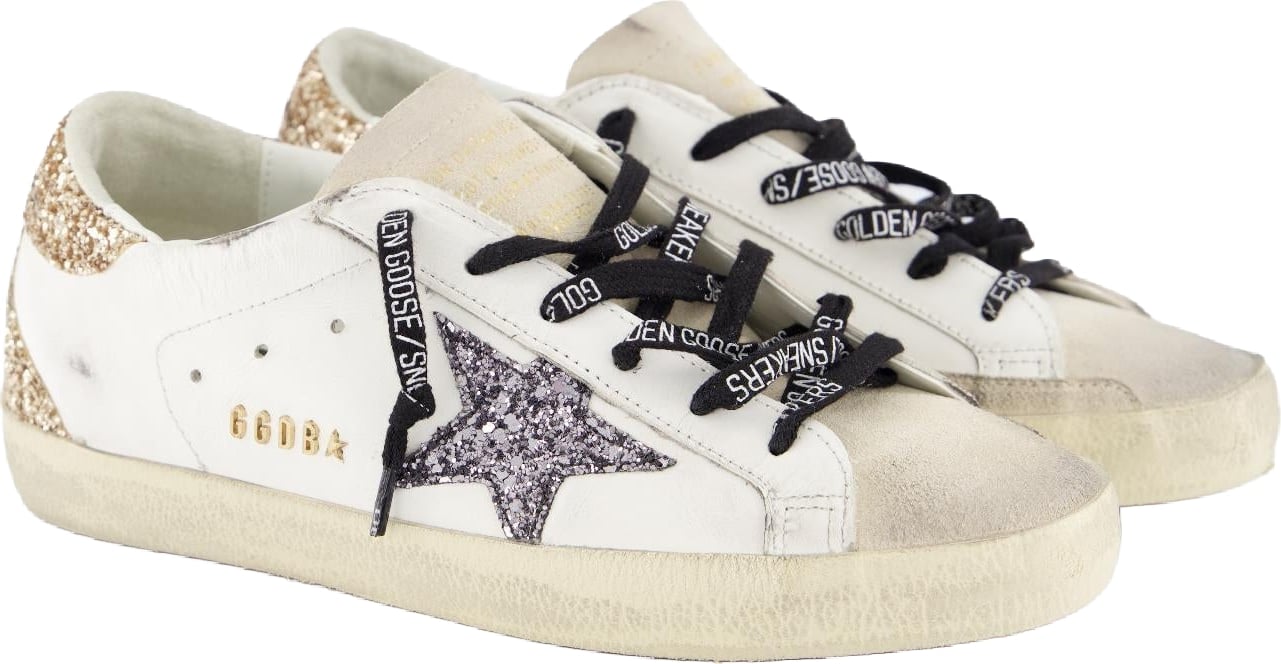 Dames Super-Star Sneaker Wit/Glitter