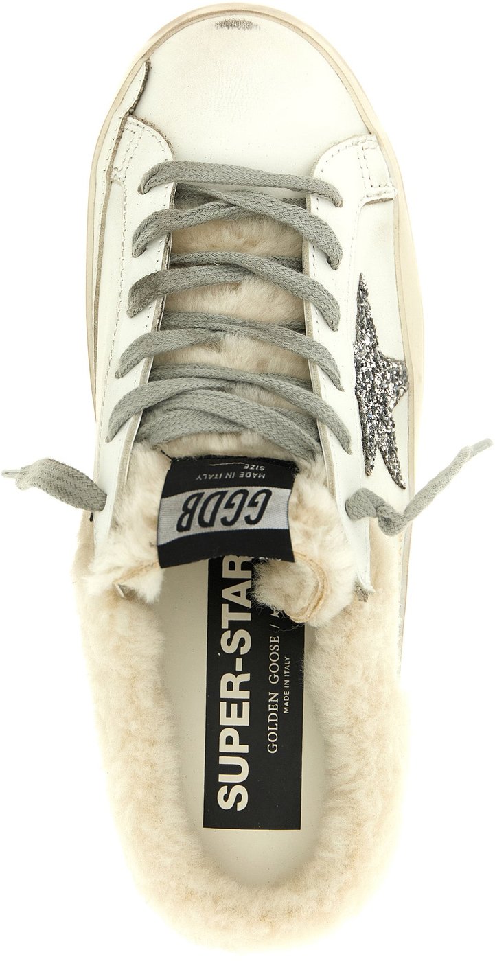 Golden Goose White Leather Slides